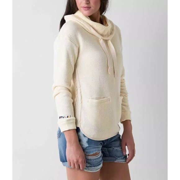 Buckle Roxy Counting Stars Sweatshirt Size L Metro Heather Cream Soft Comfy Cute - Picture 1 of 15